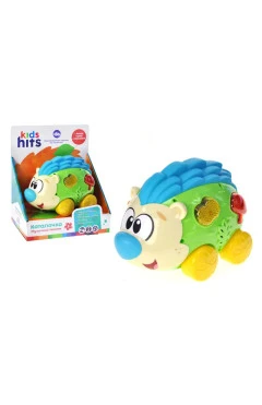 Музыкальная игрушка, каталка ежик, пластик,  арт. 180010
