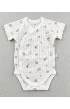 Боди с коротким рукавом для девочки, молочный, цветочки, Mario kids, арт. 541010