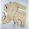 Комплект унисекс (боди, ползунки, чепчик), beige/ручки, Mario kids, арт. 911109