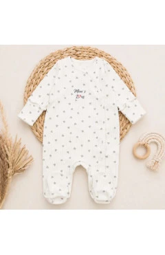 Ползунки для девочки (интерлок) ,молочный/Mom`s love ,100%хлопок ,Flamingo .