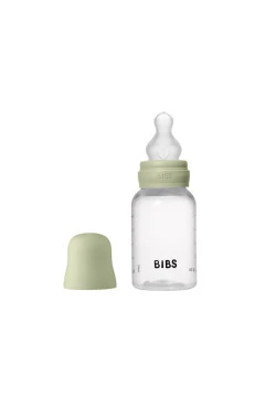Пляшка для кормления BIBS Bottle Round Silicone 150 мл медленный поток Sage 1, арт. 5713795265459