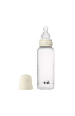 Пляшка для годування BIBS Bottle Round Silicone 270 мл середній потік Ivory, арт. 5713759265480