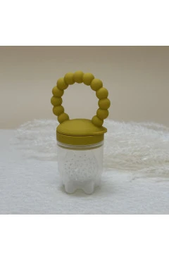 Ниблер силиконовый, 11 см, горчичный, полукольцо, пищевой силикон, Silicone, арт. 2060