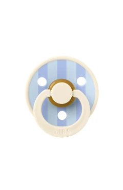 Пустишка BIBS colour latex round block 1 ivory/dusty blue латекс 100%, арт. 5713795267101